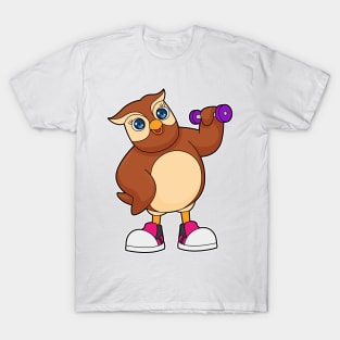 Owl Fitness Dumbbell T-Shirt